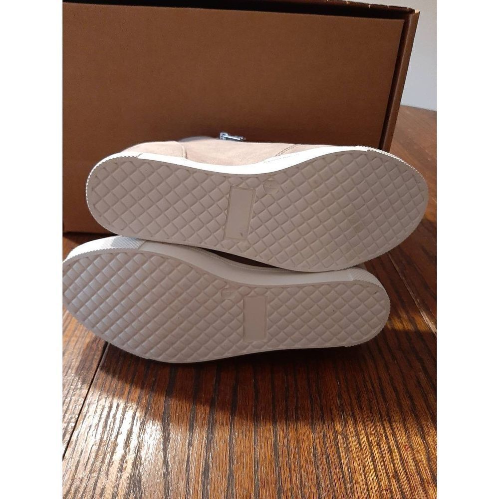New Size 4 Tan Dual Zipper Ankle Boots Booties Casual Shoes - Picture 4 of 4